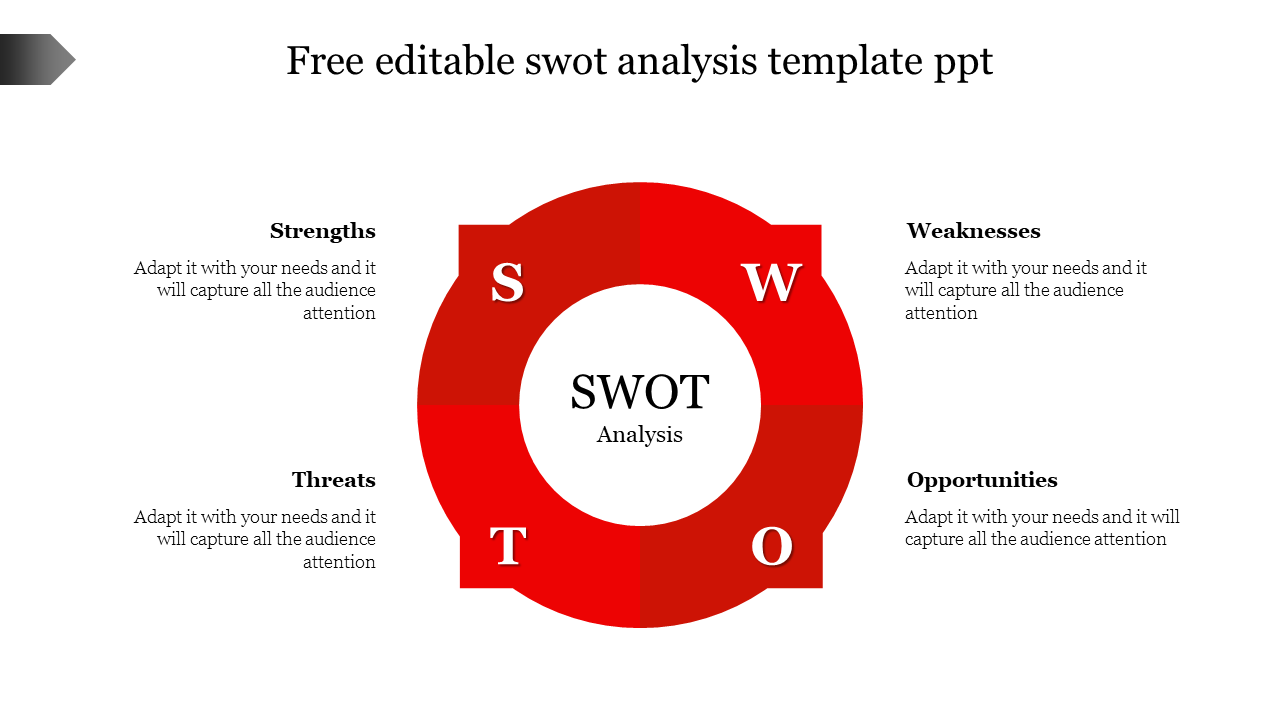 free editable swot analysis template ppt-Red